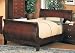 Full Size Sleigh Bed Louis Philippe Style in Rich Cherry Finish
