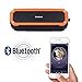 Rocktech Waterproof Outdoor Speakers, Wireless Bluetooth Speaker 4.0 with 2 X 5 W Drivers, Built-in MIC / AUX Input / Outdoor LED Flashlight for iPhone Samsung and Other Smart-phone, 8 Hours Playtime