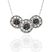 14k White Gold Black and White Diamond Pendant (1/2 cttw, J-K Color, I2-I3 Clarity), 18