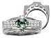 1.20 cttw Genuine Green Sapphire and Diamond Ring - 14kt White Gold