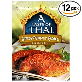 A Taste of Thai Spicy Thai Peanut Bake, 3.5-Ounce Packets (Pack of 12) by A Taste of Thai