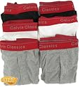 6 x CALVIN CLASSICS RED BAND UNDERWEAR/BOXER SHORTS - MEDIUM