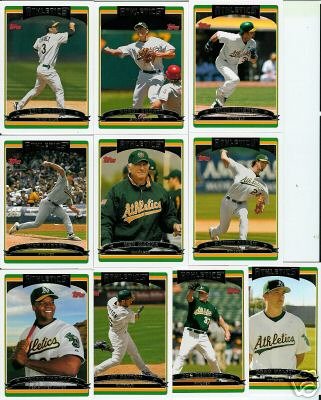 2006 Topps Series 2 OAKLAND ATHLETICS baseball cards team set