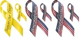 Brewster Wallcovering 21 X 12 sheet Precut Ribbons 6 pack 2 ribbons of three phrases, 6.25 w X 3.5 h each ribbon, Home of the Brave, Support our Troops, Land of the Free Brewster Wallcovering 21