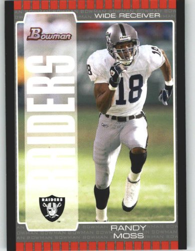 2005 Bowman #12 Randy Moss - Oakland Raiders (Football Cards)
