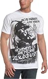 Zion Rootswear Men's Bob Marley Exodus '77 Jumbo T-Shirt,White,Medium