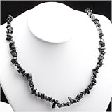 Snowflake Obsidian Chip Gemstone Necklace 36