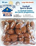 Clubhouse Crafts Sports Beads-Football 30/Pkg