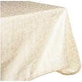 Lenox Opal Innocence 60-by-140-Inch Oblong / Rectangle Tablecloth, Ivory