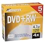 Memorex 4.7GB DVD+RW Media (5-Pack)