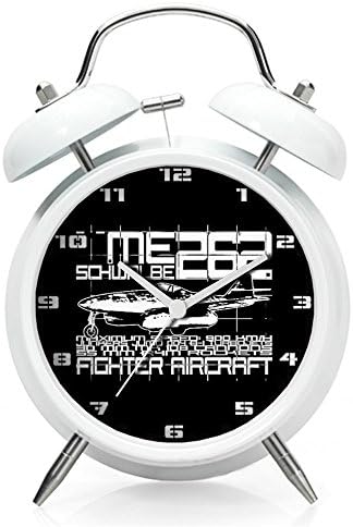 Twin Bell Analog Alarm Clock - Loud Alarm Clock (White) - Custom pattern Me Schwalbe eWatch Watch