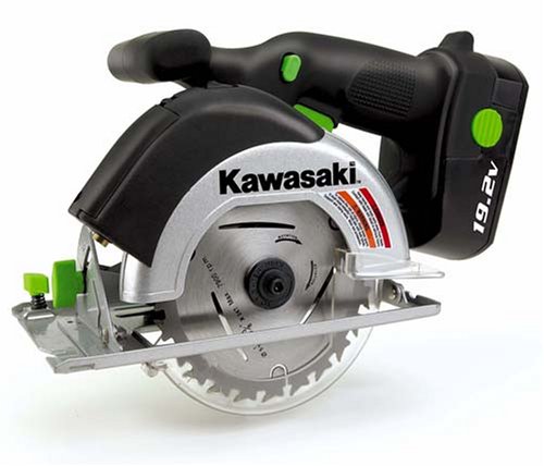 Kawasaki 840228 Black 19.2v Cordless Circular Saw with Laser Guide and Extra Battery