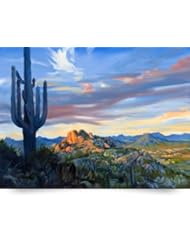 View Of Scottsdale Arizona From Pinnacle Peak (Giclee Art Print), Warren Keating