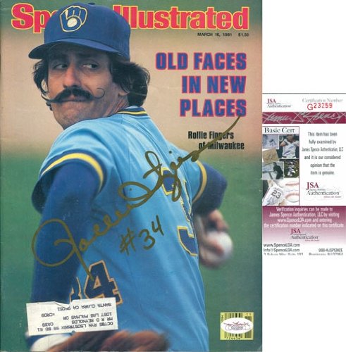 Rollie Fingers Autographed/Hand Signed March 16, 1981 Sports Illustrated Magazine (JSA)