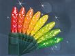 Set of 35 LED Colorwave M5 Christmas Lights Changes Red to Green - Green Wire