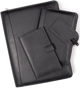 Aero Genuine Black Leather Luggage Tag With Cover