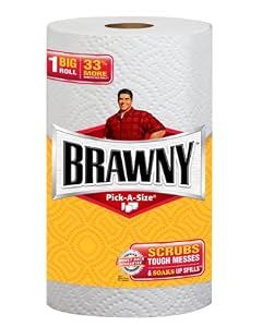 Brawny Big Roll, White, Pick A Size (Pack of 24)