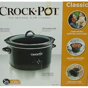 Classic Crock-pot the Original Slow Cooker 5 Qt. SCR509B-A Black by 