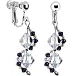 Handcrafted Austrian Crystal Spiral Drop Clip On Earrings
