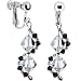 Handcrafted Austrian Crystal Spiral Drop Clip On Earrings