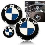 1988-1994 BMW E32 7-Series Blue Hood - Trunk - Steering Wheel Emblems Set by BMW
