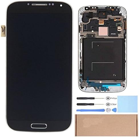 ReplaceDIY Samsung Galaxy S4 I9500 LCD Display and Touch Screen Digitizer Assembly with Frame Home Button,Repair Tools Black