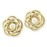 14k Polished Love Knot Earring Jackets