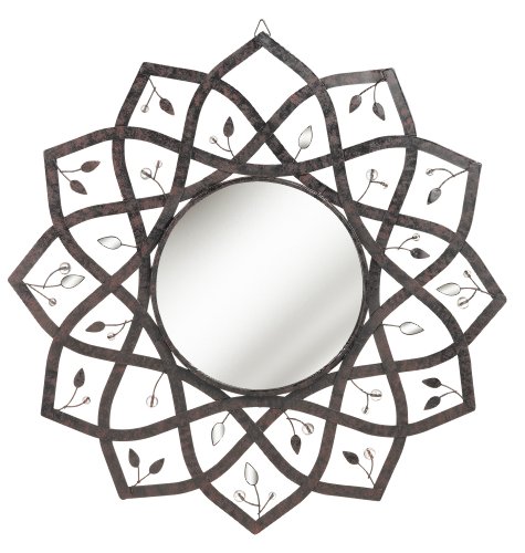 Grasslands Road Metal Lotus Mirror, 18-Inch