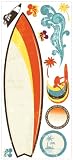 ROOMMATES RMK1788GM Surfs Up Dry Erase Peel and Stick Giant Wall Decals