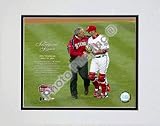 President George Bush and Brian Schneider 4/14/05 - 1st Pitch At RFK Stadium Double Matted 8 X 1