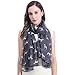 Lina & Lily Bull Terrier Dog Print Large Scarf Lightweight (Dark Grey)