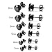 Jstyle Stainless Steel Mens Cubic Zirconia Stud Earrings for Women Black Pierced Hypoallergenic 3-8mm