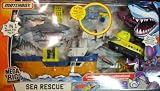 Mattel Matchbox Mega Rig Sea Rescue with Shark Ship and Squid Sub with Extra Shark, Missile, Winch, Matchbox Man