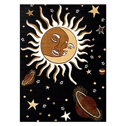 Moon and Stars Area Rug for Spaced Out Funk Funk This House