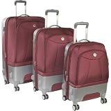 51TUQ2zgMbL. SL160  Olympia Nepolean 3 Piece 360 Degree Spinner Luggage Set,Cardinal,One Size
