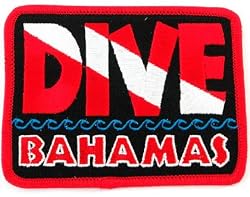 Dive Bahamas Patch Embroidered Iron On Scuba Diving Flag Emblem Souvenir