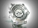 Harley-Davidson&reg; Bulova Mens Watch, Antique Medallion Skull Dial, 76A11