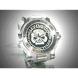 Harley Davidson Bulova Mens Watch, Antique Medallion Skull Dial, 76A11 by Bulova