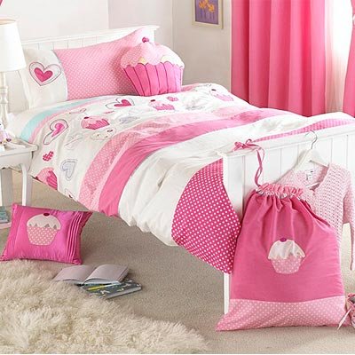 Cupcakes Duvet Cover Set, Pink, Double