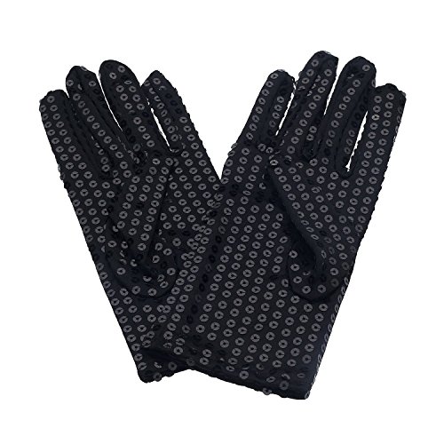 Yanseller 1 Pair Child Michael Jackson Costume Dress up Dance Sequin Gloves