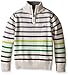 Calvin Klein Little Boys' Code Stripe Half Zip Sweater