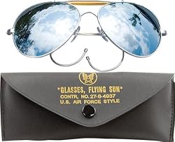Mirror Lenses US Air Force Style Aviator Sunglasses
