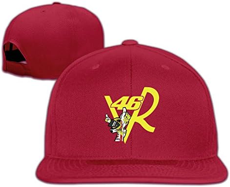 Custom Valentino Rossi Moto Racing Flexfit Ajustable Flat Cap Red