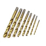 uxcell　ドリルビット　ドリル先　ストレートシャンク　螺旋フルート　3mm‐10mmチップ幅　8個