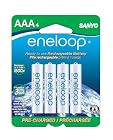eneloop NEW 800 mAh Typical, 750 mAh Minimum, 1500 cycle, 4 pack AAA, Ni-MH Pre-Charged Rechargeable Batteries