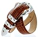 Tuscon Gold Italian Calfskin Leather Men's Designer Dress Golf Belt