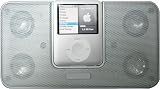 puregadgets new silver ipod nano travel speaker system with stereo speakers / mains adaptor and battery operated - 30 day no quibble money back warranty