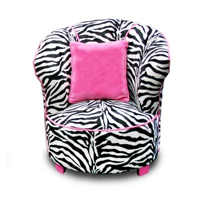 Newco Kids Tulip Chair, Minky Zebra