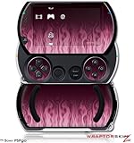 PSPgo Skin and Screen Protector Kit - Fire Flames Pink fits Sony PSP go