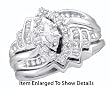 Stunning 1/2 Ctw Diamond Wedding Set For Her w/ Marquee Center Stone